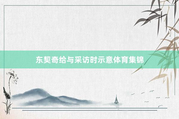 东契奇给与采访时示意体育集锦