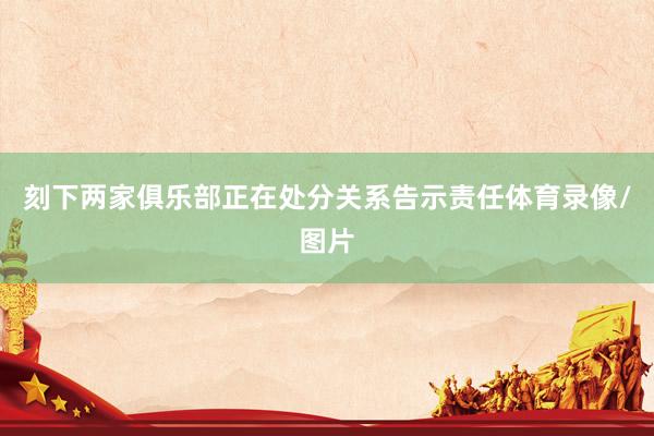 刻下两家俱乐部正在处分关系告示责任体育录像/图片